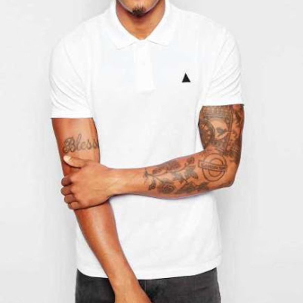 🤍 (2/$30) ASOS Men's White Polo Sz Medium